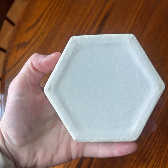 Burgundy Wood-like Hexagonal Jewelry Riser Display - Picture 4 of 6